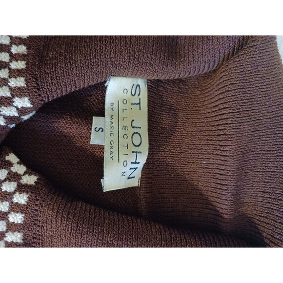 St John Knit by Marie Grey- Vintage- Womens Sz S- Dark Brown - Picture 3 of 5